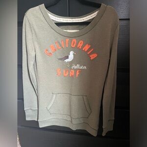Y2K Hollister California Surf Sweatshirt Olive Green | Women’s Small